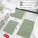 OLANLY Bathroom Rug Mat 59x35, Thick Soft and Absorbent Chenille Bath Mat, Non-Slip Rubber Backing, Machine Washable Quick Dry Bath Rugs for Tub Shower Floor, Home Decor Accessories, Sage Green
