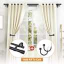 TONIAL1 Inch Double Curtain Rods for Windows 66 to 120 Inches, Heavy Duty Decorative Drapery Rod 32 to 144 Inches with Classic Cap Finial, Black