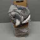 Bedsure GentleSoft Sherpa Fleece Throw Blanket for Couch, Non-Heated, Thick & Warm Cozy Blanket for Winter, Soft Fuzzy Plush Throw Gifts for Women and Men, Grey, 50x60 Inches