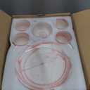 MALACASA Plates and Bowls Sets, 12 Pieces Porcelain Dinnerware Sets Dishware Sets Chip Resistant Ceramic Dish Set Dining Dinner Ware Service for 4, Marble Pink, Series LUNA