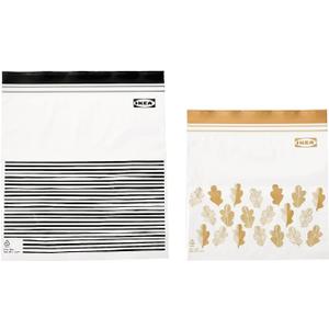 IKEA 50 resealable bags (ISTAD) - GREY - ziplock - food freezer sandwich bags - 25 x 1.2L + 25 x 2.5L