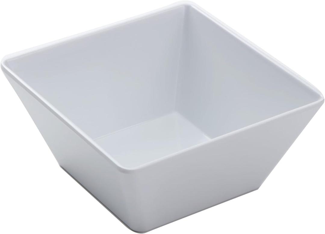 American Metalcraft MELSQ73 Melamine 7" Square Bowl, 58-Ounce, White, 1 Count (Pack of 1)
