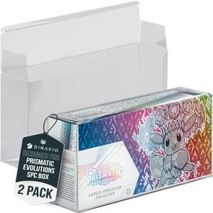 Dinavio Crafthouse 2 Pack Prismatic Evolutions SPC Plastic Protectors - 0.7mm Ultra Thick Display Protector - Compatible with Prismatic Evolutions Super Premium Collection Box (2 Pack)