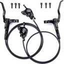 ShimanoOEM MT200 Hydraulic Brakes, 2 Piston Left Front 800mm Right Rear 1500mm MTB Hydraulic Brakes, Dual Disc Brakes Fit 160mm / 180mm Rotors Hydraulic Disc Brakes