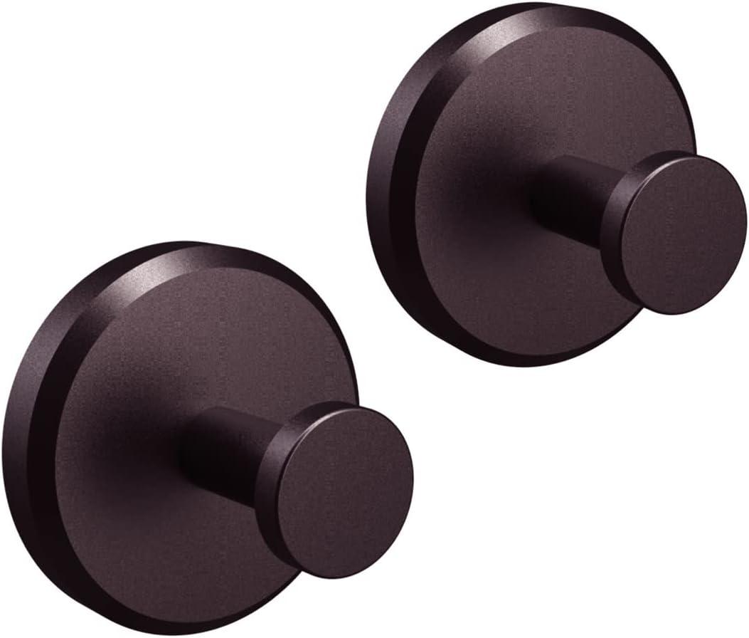 HOME SO Suction Cup Hooks for Shower, Bathroom, Kitchen, Glass Door, Mirror, Tile  Loofah, Towel, Coat, Bath Robe Hook Holder for Hanging up to 15 lbs  Waterproof & Rustproof, Dark Bronze (2-Pack)
