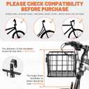 CDYWD Bike Basket Front with Removable Liner Bag, Large Bicycle Front Basket for Men Women, Heavy Duty Metal Bike Cargo Basket for Adult Bikes, Ebike, Electric Bike, Mountain Bike, City Bike, Cruiser