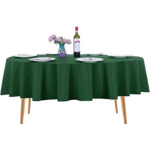 Ascoza 2pack 70 Inch Hunter Round Tablecloth in Washable Polyester Fabric for Wedding/Banquet/Restaurant/Parties