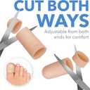 Small Toe Protectors Soft Gel Silicone Toe Caps for Pain Relief, Corns, Ingrown Toenails 6-Pack Bandages for Men & Women