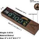 Chalkboard Kegerator Tap Handle for Kegerator with Monogrammed A, Perfect For Home Bar, Laser Engraved Wood Tap Handles, Beer Lover Gift, 8 Inch Tall Walnut Wood