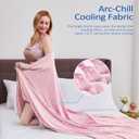 Topcee Cooling Blanket, Summer Cooling Blankets for Hot Sleepers, Arc-Chill Q-Max>0.5 Cool Fiber, Oeko-TEX 100% Certified, Soft, Breathable, Double-Side Bed Throw,Keep Cool for Adults Kids 90"x90"