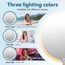 Makeup Mirror with Lights, 4K Ultra-Clear Reflection, Long-Press Adjustable Brightness, 3 Glow Settings, Flexible Multi-Angle Design – Perfect for Makeup