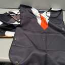 SATINIOR 6 Pack Adult Bibs for Men Elderly Eating Bibs with Crumb Catcher Waterproof Washable Clothing Protectors Father Gift (Suspenders Style)