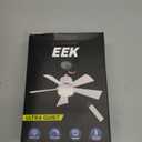 EEK Socket Fan Light with Ultra Quiet Design, 20.5 Ceiling Fans with LED Lights and Remote,Screw in Fan Light for E26/E27,3Speeds 3Colors 3000-6500K,1200 (Black)