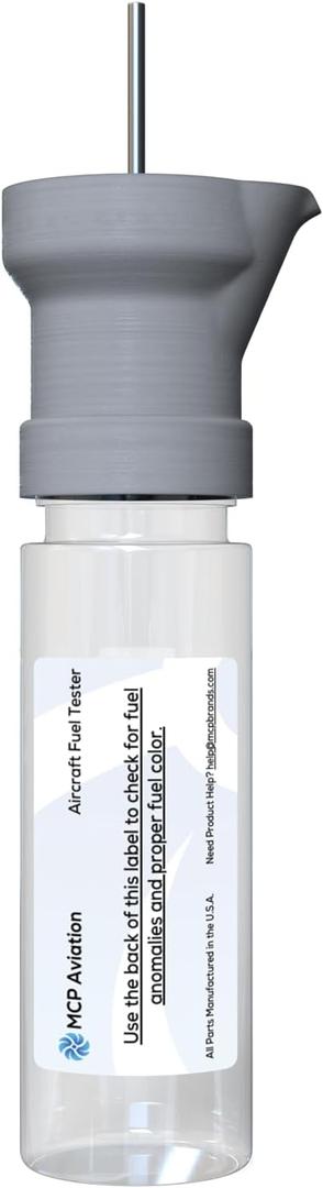 Aircraft/Aviation Fuel Tester - 4oz Compact Aviation Fuel Testing Jar for General Aviation Aircraft (2nd Generation) (Gray)