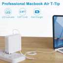 Replacement Mac Book Air Charger 45W T-Tip AC Shape Connector Power Adapter Charger for Mac Book Air 11 inch and 13 inch (Between 2012-2017)