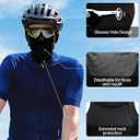 Balaclava Ski Mask Waterproof Anti-Fogging Windproof Winter Gear Thermal Face Mask for Men Women (Black)