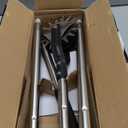 BARAYSTUS Wheel Rotary Edger Lawn Tool, Grass Edge Trimmer, Sidewalk Manual Lawn Edger, Strong 3 Sections Stainless Steel Handle with Cushion Grip, 58.3-Inch (black)