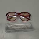 VISOONE Oversized Square Blue Light Blocking Glasses Fashion Computer Eyewear for Women and Men BENNETT (Burgundy Red)