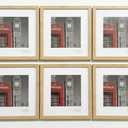 YESKAY 12x12 Picture Frame Set of 9, Photo Gallery Wall Frame Set, Display Pictures 8x8 with Mat or 12 x 12 Without Mat, Square Frame Picture Frames Collage Wall Decor, Natural Oak