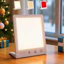 Sun Light Therapy Lamp with Red Light - 10000 Lux LED Sun Light Therapy Lamp for Face, Improving Mood, Energy, Sleep & Skin Care, with 4 Light Modes & 5 Brightness Levels, Timer, UV-Free