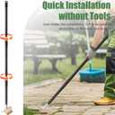 LLARGUEST Crack Weeder, 2-in-1 Long Handle Weed Brush & Scraper Tool, Manual Crevice Weeder for Pavers, Driveways, Decks, and Garden Paths.
