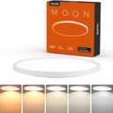 TALOYA 10 Inch LED Flush Mount Ceiling Light Fixture White, 5-in-1 CCT Selectable (3000K/3500K/4000K/5000K/6500K), 20W 0.94inch Thickness Ultra-Slim Surface Mounted Lighting Fixture for Basement