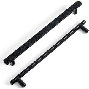 Goo-Ki 7-1/2 Inch192mm Hole Centers Luxurious & Sturdy Zinc Alloy Cabinet Handls,Matt Black Cabinet Pulls for Kitchen,Drawer,Cupboard & Wardrobe,6 Pack