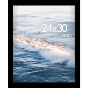 24x30 Poster Frame, Black 24 x 30 Frame for Horizontal or Vertical Wall Mounting, 1 Pack