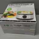 Elite Gourmet EST250 2.5 Quart Electric Compact Mini Food Vegetable Steamer, 400W with BPA-Free Tray, Auto Shut-off 60-min Timer, Veggies, Seafood, Chicken, Egg Cooker and more