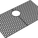 Serene Valley Silicone Kitchen Sink Protector SVSBG2815-MB, Heat Resistant Sink Mat in Matte Black, Rear Drain 28-1/4" L x 15-1/4" W x 0.5" H (Matte Black)