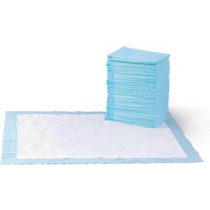 Amazon Basics Leak-Proof Dog and Puppy Potty Training Pee Pads with Quick-Dry 5-Layer Design, X-Large Size 28 x 34 Inch, Blue & White, 40-Pack