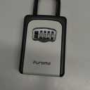 Puroma Lock Box, Large Key Lock Box Resettable Combination Code Lockbox, Portable Wall Mount Lockbox Security Safe Box for Outside Outdoor Home Office Door Handle House Key, Gray (1 Pack) (Grey)