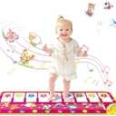 M SANMERSEN Floor Piano Mat, Toddler Toys Musical Mat, Keyboard Floor Playmat 39.5" Electronic Music Animal Touch Play Blanket Funny Xmas Gift Toy for 1-3 Year Old