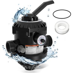 262506 1-1/2-Inch 6-Way Clamp Style Valve Compatible with Pentair Pool and Spa Sand Filter Replacement# 262504,261130 Filter Valve