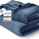 Bedsure GentleSoft Fleece Throw Blanket Mineral Blue - 300GSM Blankets for Couch, Sofa, Bed, Soft Lightweight Plush Cozy Throws for Toddlers, 50x60 inches
