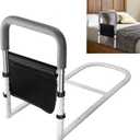 Bed Rails for Ederly Adults Safety, Adjustable Height Bed Assist Rails for Seniors Fall Prevent Grab Bar Fits King Queen Full Twin Bed