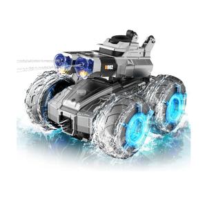 3-in-1 Remote Control Car RC Boat & Water Gun Amphibious Remote Control Car 4WD All-Terrain RC Cars Gesture Sensing Rc Stunt Car RC Trucks Toys Birthday Gifts for 8 9 10 11 12 Year Old Boys
