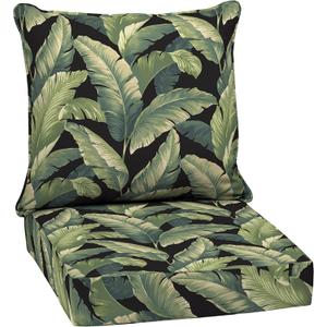 Arden Outdoor Deep Seat Cushion Set, 24 in x 24 in, Weather-Proof, Rain-Proof, Fade Resistant Patio Cushion for Chair, Sofa, and Couch Onyx Cebu, 1 Pack