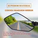 Motorcycle Mirrors Rear View Side Mirror, Convex Handlebar Rear View Side Mirror with M8 M10 Bolt Compatible with Scooter, ATV, Dirt Bike, Cruiser, Snowmobile and More