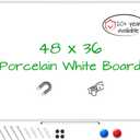 XBoard Porcelain Magnetic Dry Erase Board 48 x 36 Inch, Porcelain Whiteboard Aluminium Frame & Marker Tray