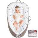 HKAI Baby Lounger – Soft Cotton Infant Floor Seat for Newborn to 24 Months, Portable Travel-Friendly Pillow for Boys & Girls