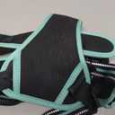 rabbitgoo Dog Harness No Pull with 2 Leash Clips, Adjustable Soft Padded, Reflective Oxford No Choke Pet Vest with Easy Control Handle for Large Dogs, Black & Turquoise, Large