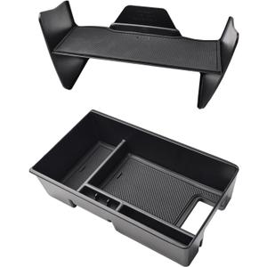 TACOBRO 2PCS Center Console Tray Compatible with Toyota Venza 2021 2022 2023 2024 Accessories, Gear Shift StorageInsert Tray Middle Console Organizer Compartment Armrest Secondary Box Organizer