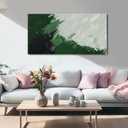 AIXMGSJS Canvas Wall Art Decor Wall Art Pictures for Living Room Canvas Art Wall Decor Green Abstract Wall Art Prints Modern White Wall Art Abstract Artwork for Walls Home Office Decor 20" X 40"