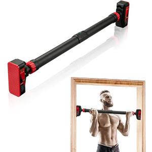 Pull Up Bar for Doorway, Strength Training Pull-up Bars, Chin Up Bar, No Screws, With Level Meter and Adjustable Width for Home Gym Upper Body Workout, No Installation Required, Max Load 440 LBS