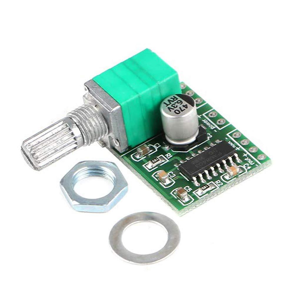 HiLetgo Mini 3W+3W DC 5V Audio Amplifier Handy Digital Power Amp Module Board Dual-Channel PAM8403 Stereo Amplifiers with Potentiometer for DIY Portable