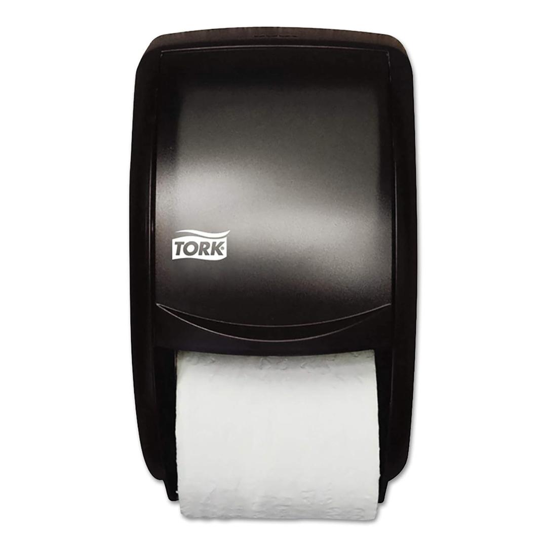 Tork Twin Toilet Paper Roll Dispenser Smoke T24, Modern Look, 55TR