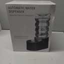 RIZZARI Large Water Dispenser for Dogs: 8L Gravity White Automatic Stainless Steel Waterer - 100% BPA Free - Raised Pet Feeder for Pet Dogs Indoor/Outdoor