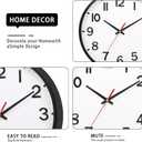 Wall Clocks Battery Operated 14 inch Modern Wall Clock,Silent Non Ticking Wall Clock for Living Room Bedroom Kitchen Office Classroom Decor (White and Black)
