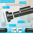 DYHOME Shower Curtain Rod, 1" Dia Heavy Duty Tension Shower Rod, 32-75 inch Adjustable Spring Tension Shower Curtain Rods for Bathroom, Shower Stall, Non Slip, No Rust, No Drill, Brushed Nickel